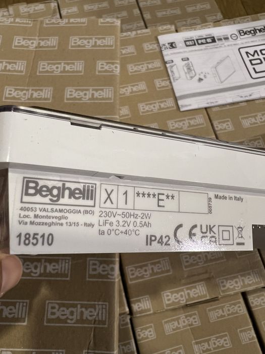 Iluminação Armadura lâmpada emergência led Beghelli 18510 - NOVO