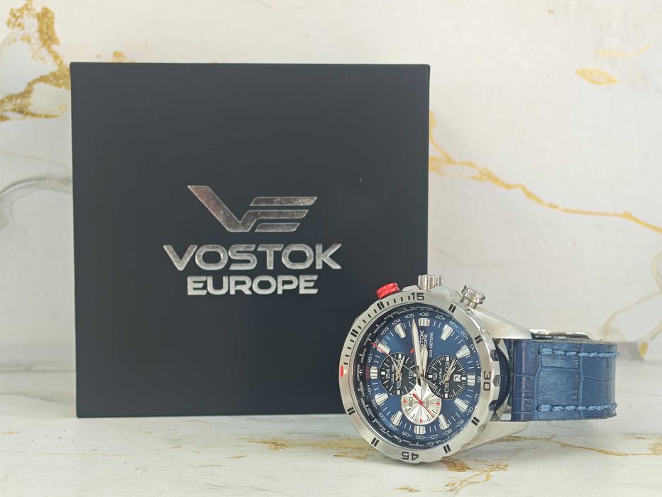 Zegarek Vostok Europe YM26-320A652 Almaz Dual Time na pasku