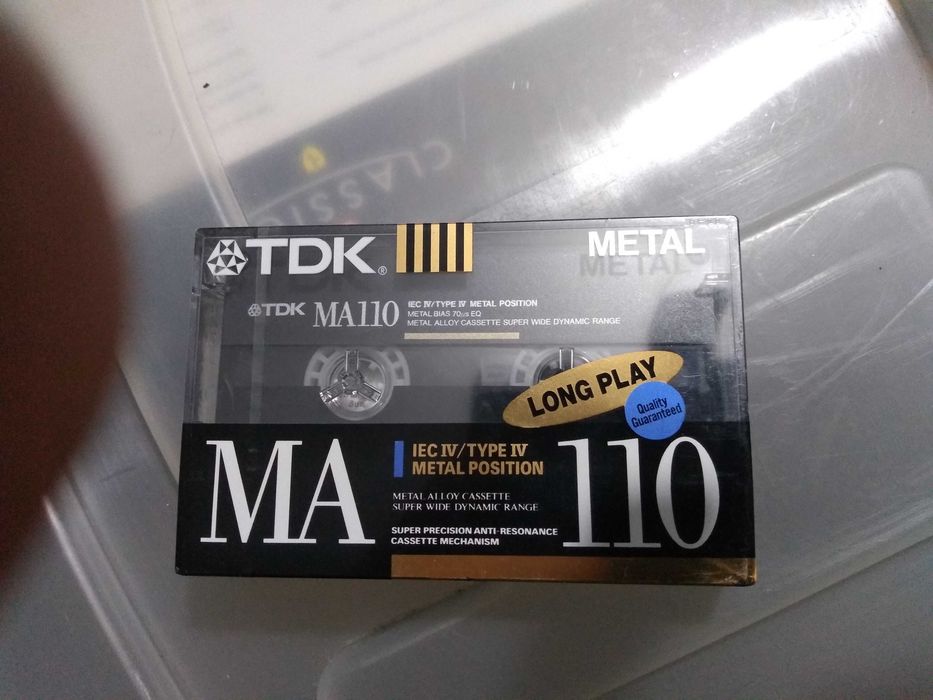 Cassetes de áudio VINTAGE, TDK MA 110, NOVAS!