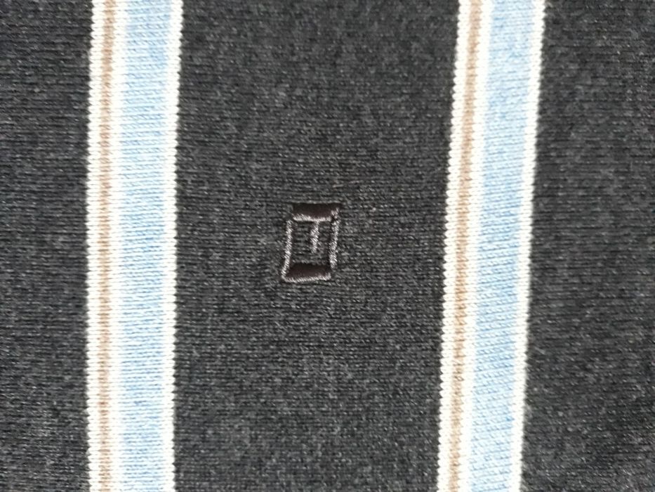 Sweter męski w paski grafit