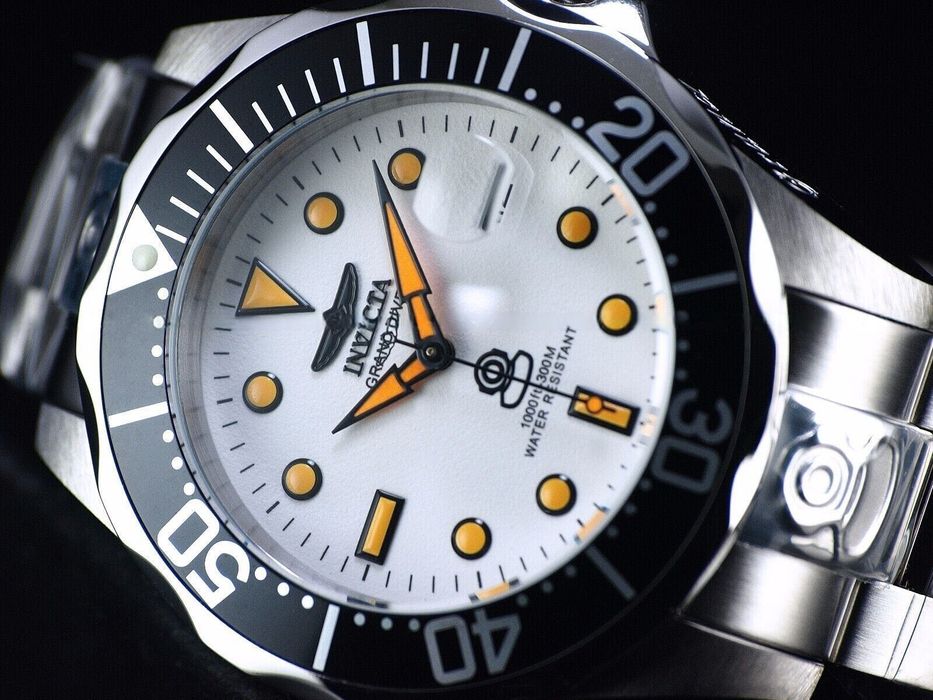 Часы Invicta 10640 Grand Diver Automatic Silver Black 47 мм. 300 MT
