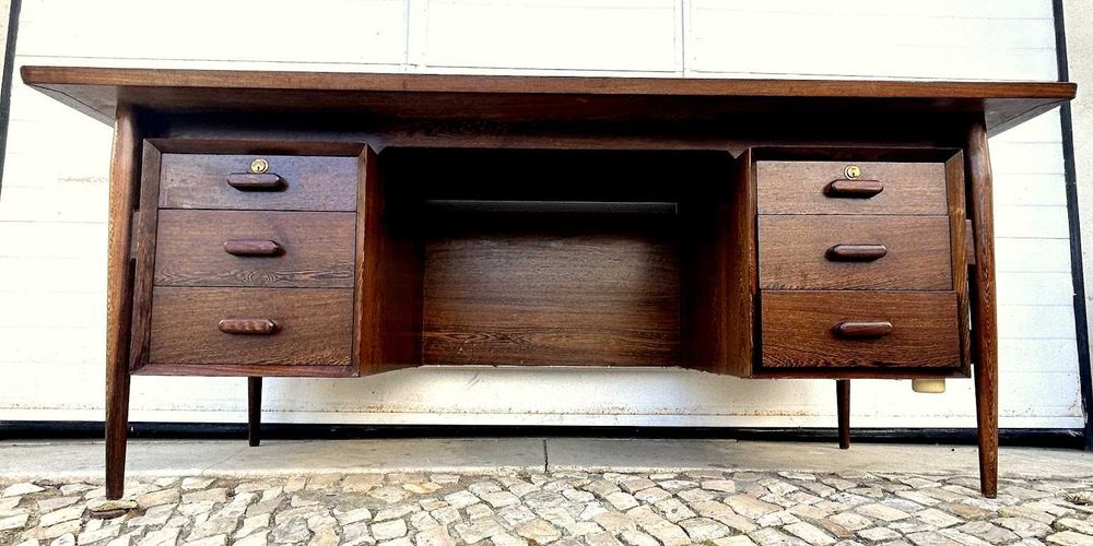 Secretária nórdica Rara Arne Vodder vintage +185comp x 74prof x 75alt.