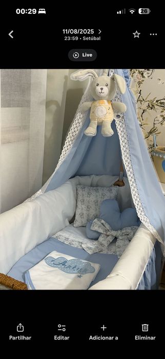 Conjunto de bebé para berço de verga