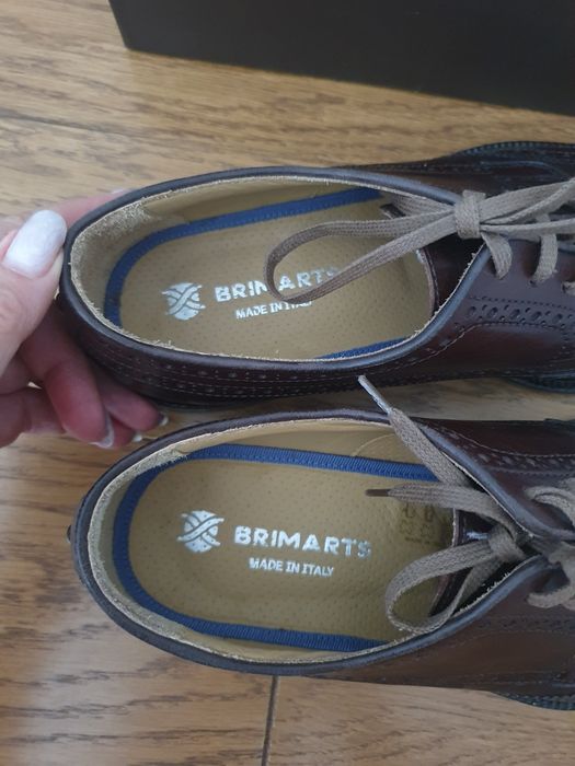 Класичні чоловічі туфлі-броги  Brimarts, шкіряні
