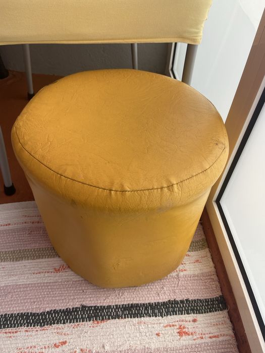 Puff pele amarelo
