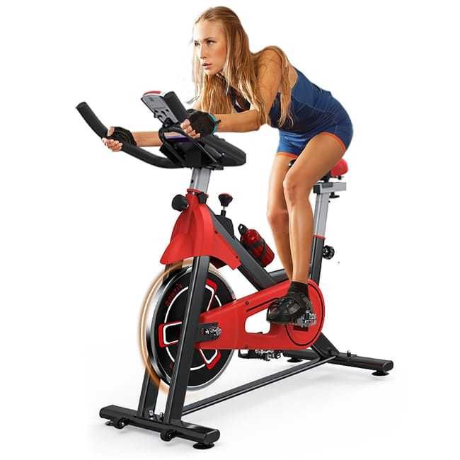 Bicicleta Estática BIGZZIA Ajustável (Vol.Inércia: 6 Kg)