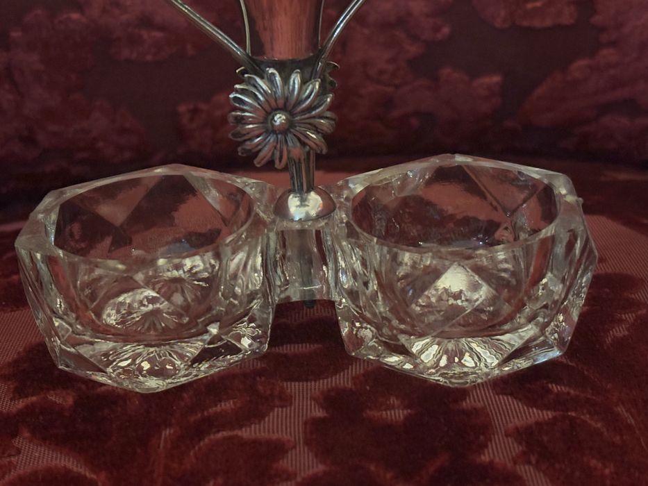 Especieiro e paliteiro em prata portuguesa contraste javali