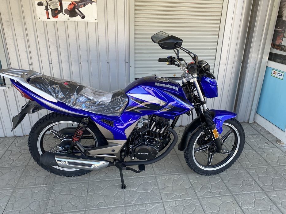 Дорожній Мотоцикл Musstang Чорний Красний Синій