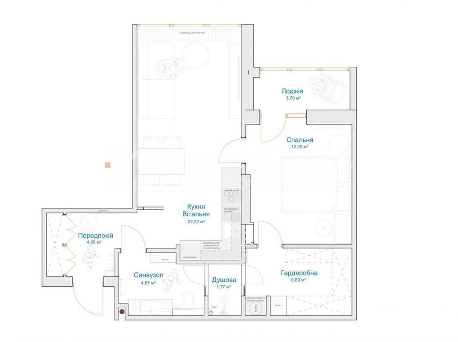 1к квартира ЖК City Hub | 56 м² | дизайнерський ремонт | документи