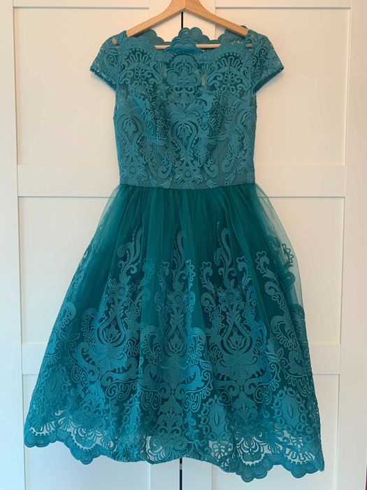 Piękna szmaragdowa sukienka ChiChi London r 36