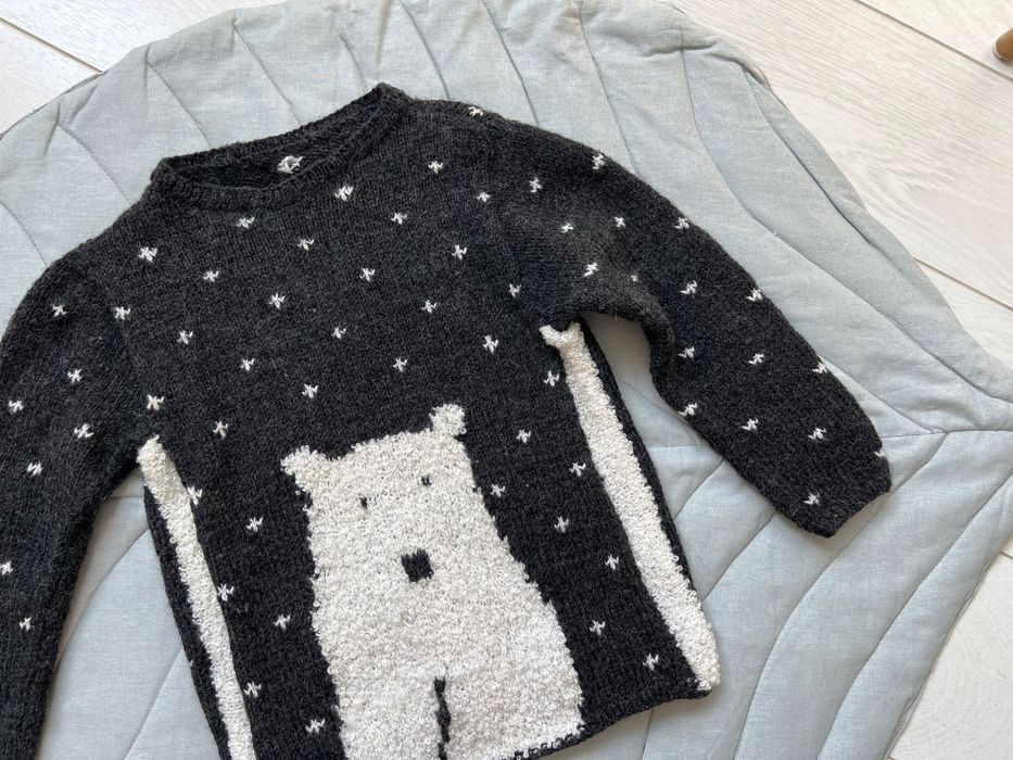 Светр з вовни ручна робота 3/4 роки 98-104 см