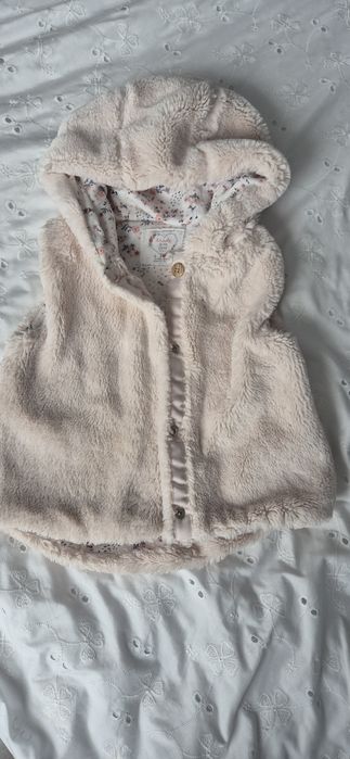 Bezrękawnik dziewczecy futerko 2-3 latka