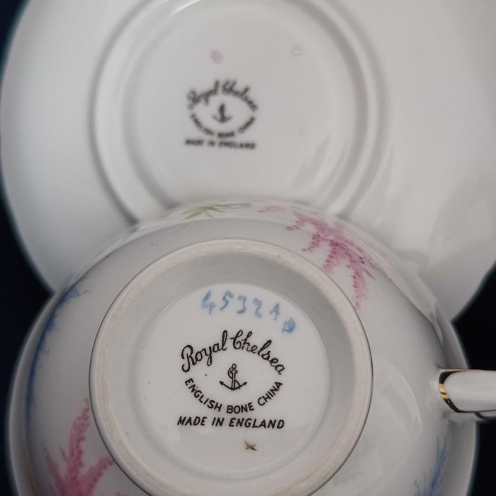 **DUO**filiżanka do herbaty porcelana Royal Chelsea 1945_1959