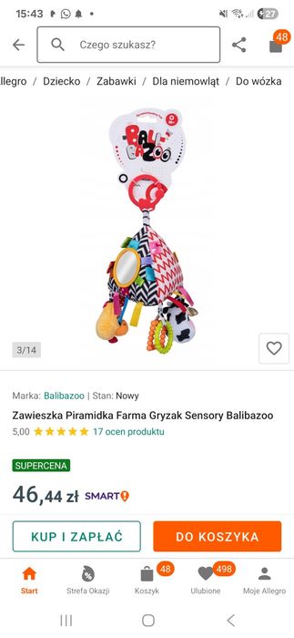 Zawieszka balibazoo piramida pozytywką Disney