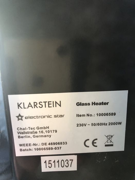 Grzejnik Klarstein lub części.