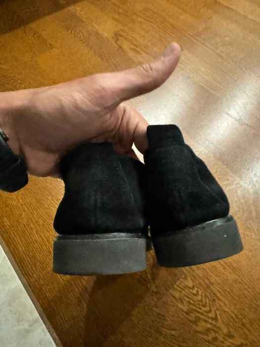 Buty Karl Lagerfeld Clement Black Suede Leather Slip Ons 41