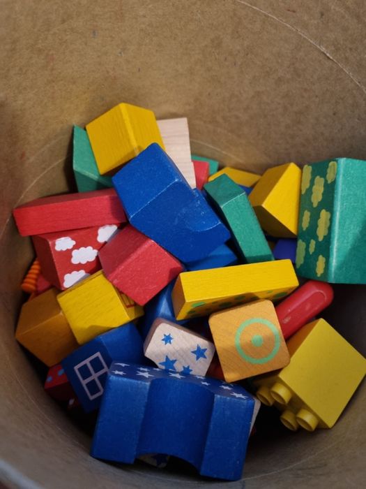 Klocki drewniane, dużo elementów