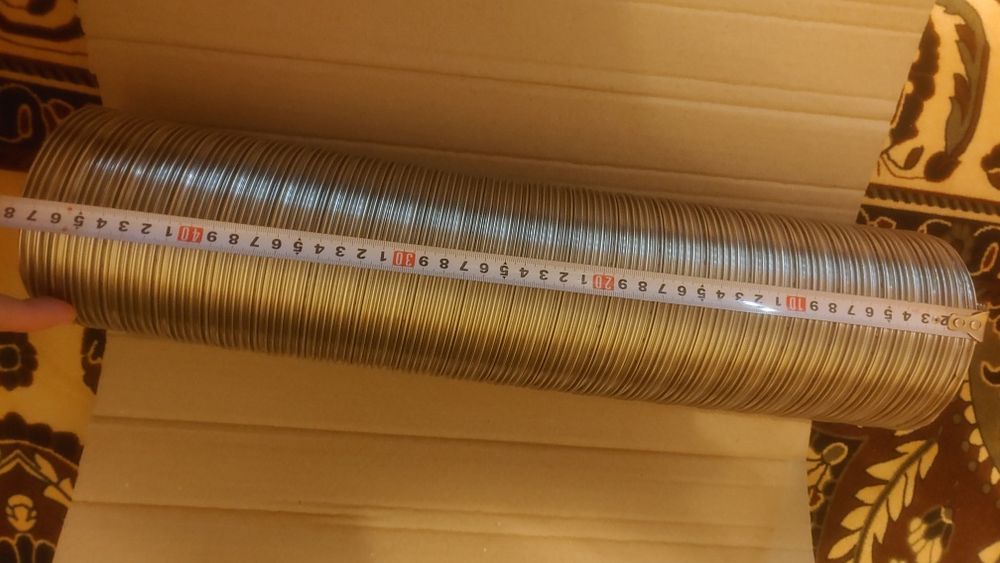 Труба дымоходная гофрированная из нержавейки диаметром 110 мм