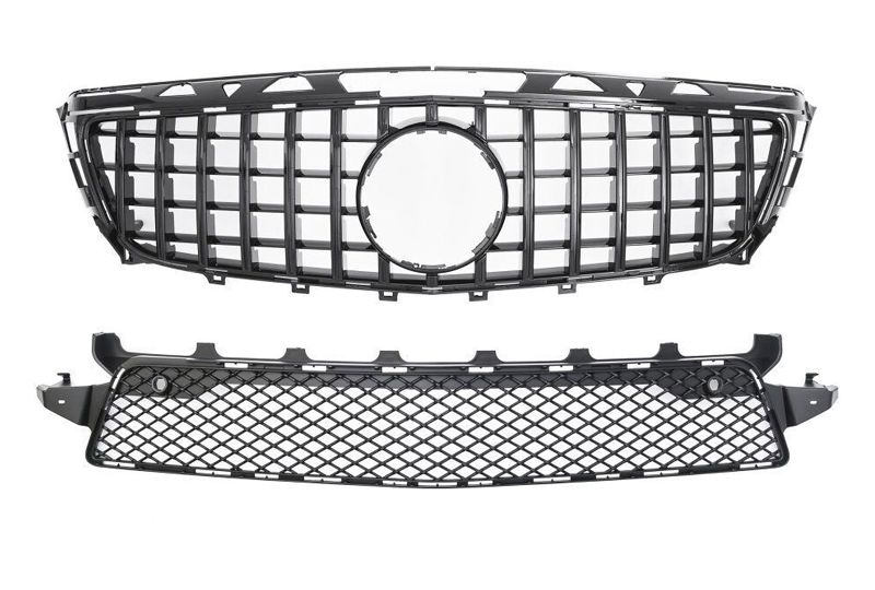 GRELHA DIANTEIRA LOOK PANAMERICANA AMG PRETA PARA MERCEDES CLS W218 2011-2014