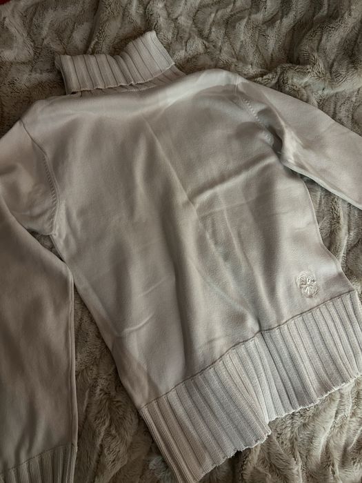 golfik bialy na dlugi rekaw