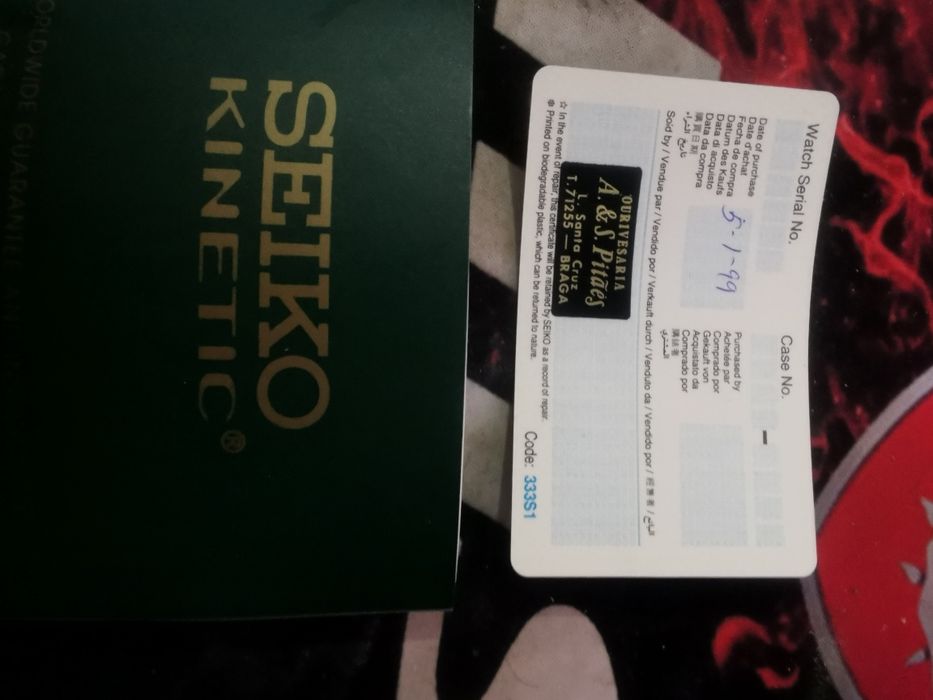 Seiko kinetic mecânico autómato