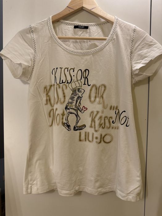 Biała bluzka z krótkim rękawem Liu Jo