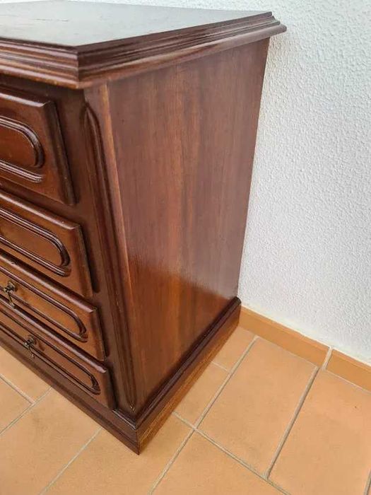 Par de Mesas de Cabeceira Mesinha em Madeira Wooden Oak
