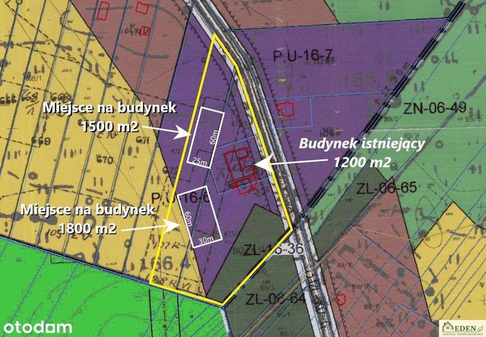 Sprzedam budynek o pow. użyt. 1200m2 na działce ok.2,5 Ha  pod Łukowem