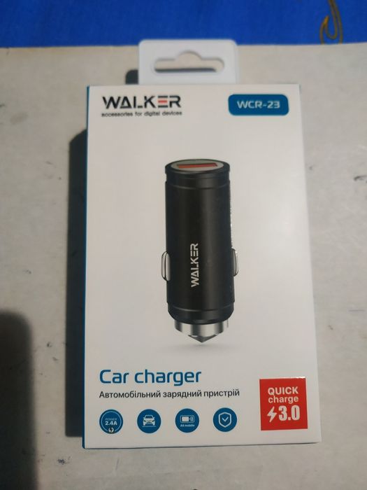 Автомобильное зарядное устройство Walker WCR-23 12/24B 2,4A.Новое.