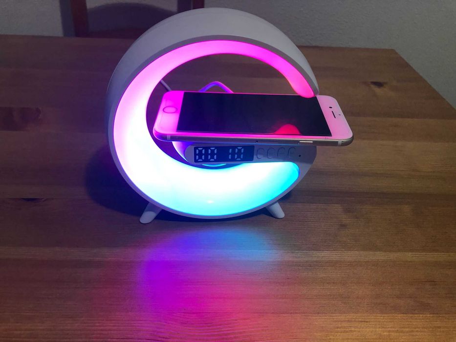 Carregador sem fio Dimmable Led Night Light Bluetooh N69 Small G -novo