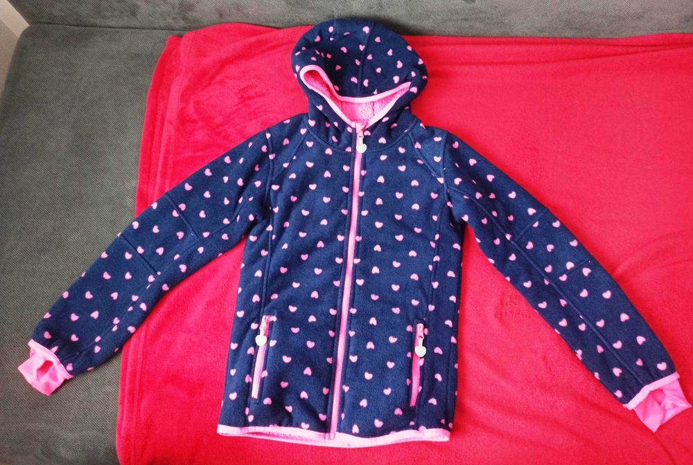 polarowa bluza (kurtka) ocieplana SMYK rozm. 146