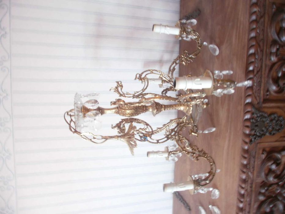 candeeiro de tecto com cristais