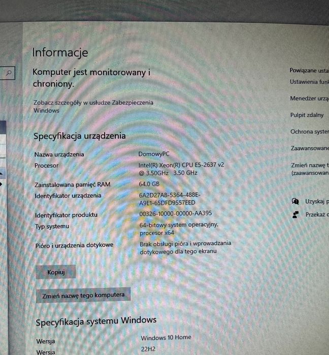 Stacja graficzna Serwer Dell T7610 2xE5-2637/ 64GB RAM 500GB K4000 SLI