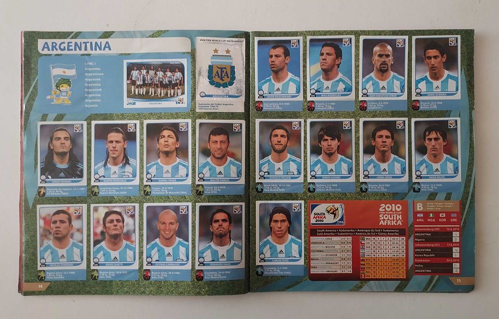 Caderneta cromos Panini - World Cup 2010 - Completa