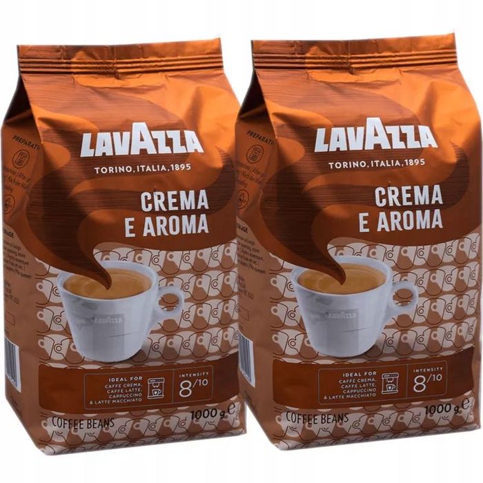 2x 1KG Kawa ziarnista LAVAZZA CREMA E AROMA Oryginalna Pyszna
