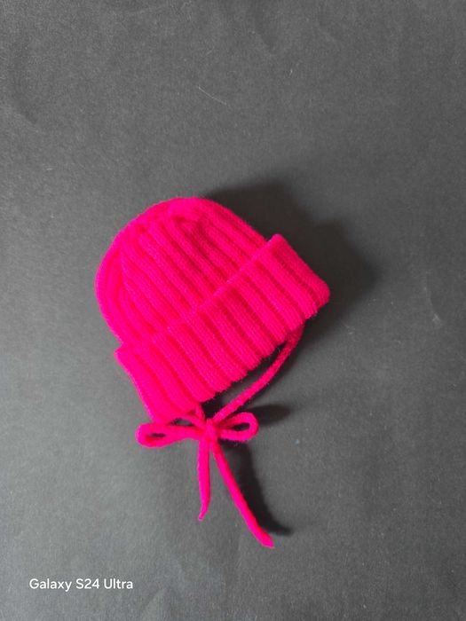 Czapka zimowa dla noworodka 0-3 miesiąca Dziewczynka