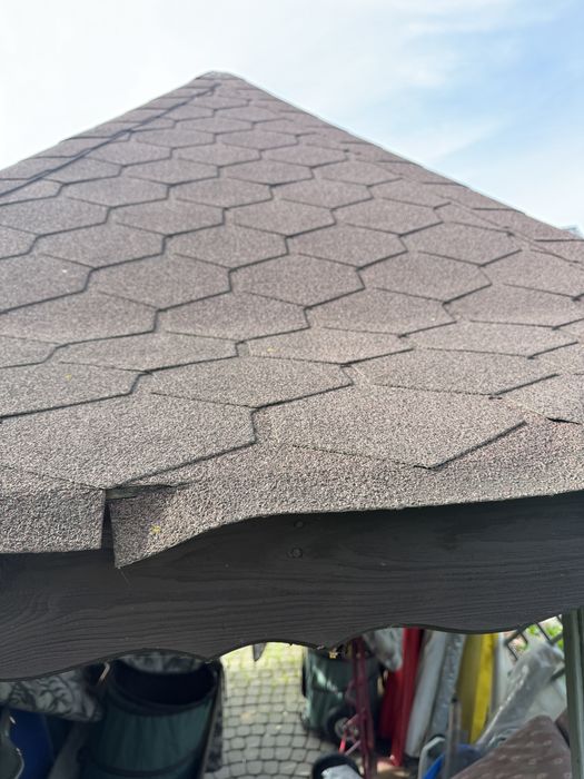 Piękna pergola sześciokątnao ogrodowa z drewna