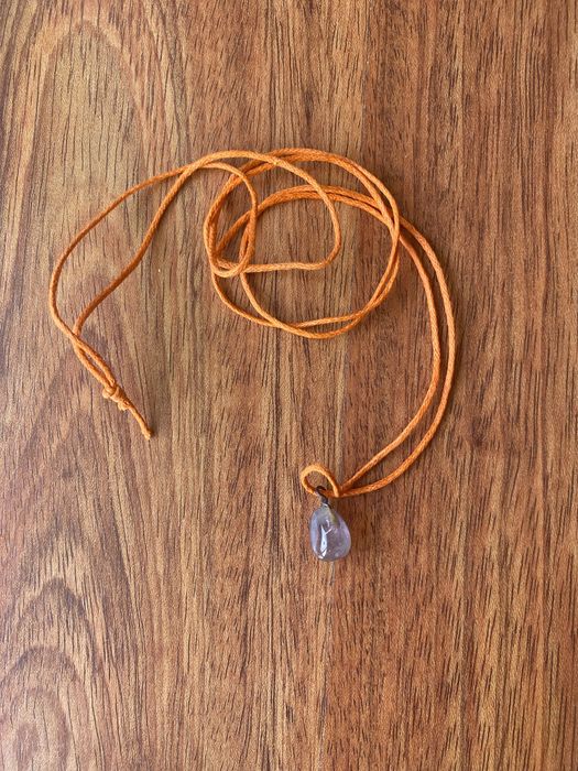 Colar Laranja com Pedra