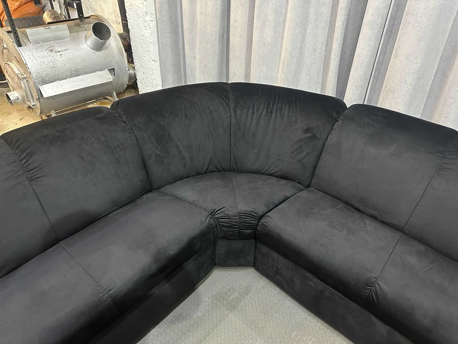 Чорний кутовий велюровий м'який диван/кутові дивани/меблі з Європи