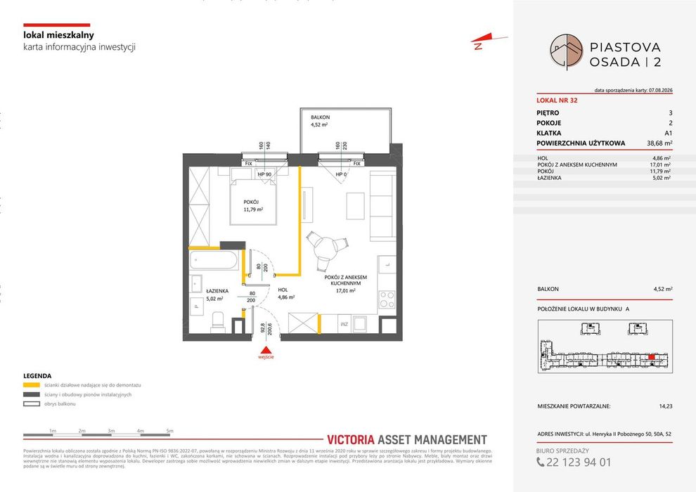 2-pokojowe mieszkanie 38m2 + balkon