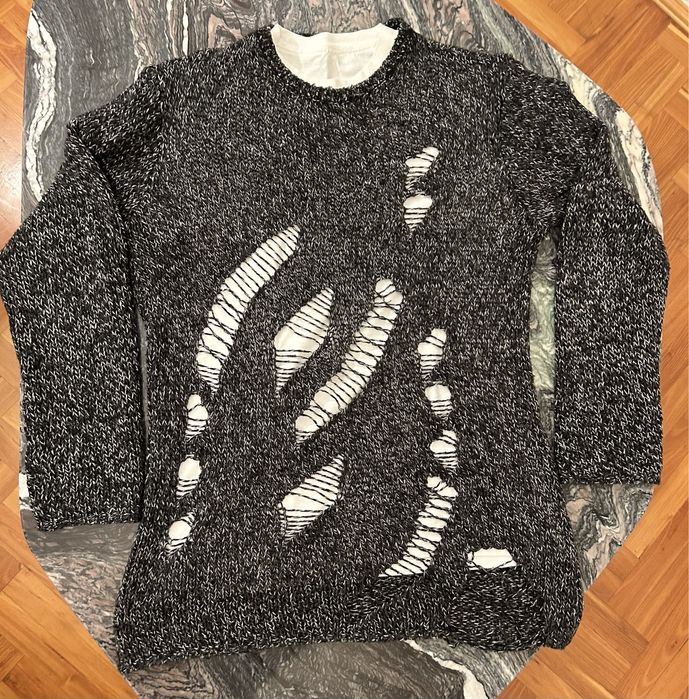 Sweter - czarny / szary Bershka rozm. M