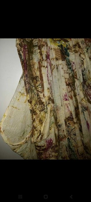 Vestido original, fundo embaulado, forro e tipo bolsos/lado-S - Natura