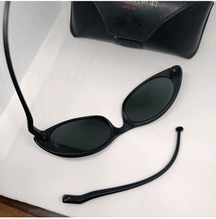 Óculos de Sol Pretos FAÇONNABLE Sport com Estojo. LER Descrição!