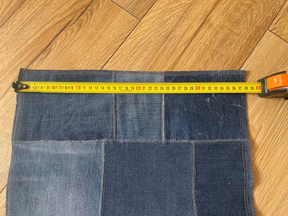 Komplet obrusik + 6 serwetek dżins niebieski Handmade 50zł