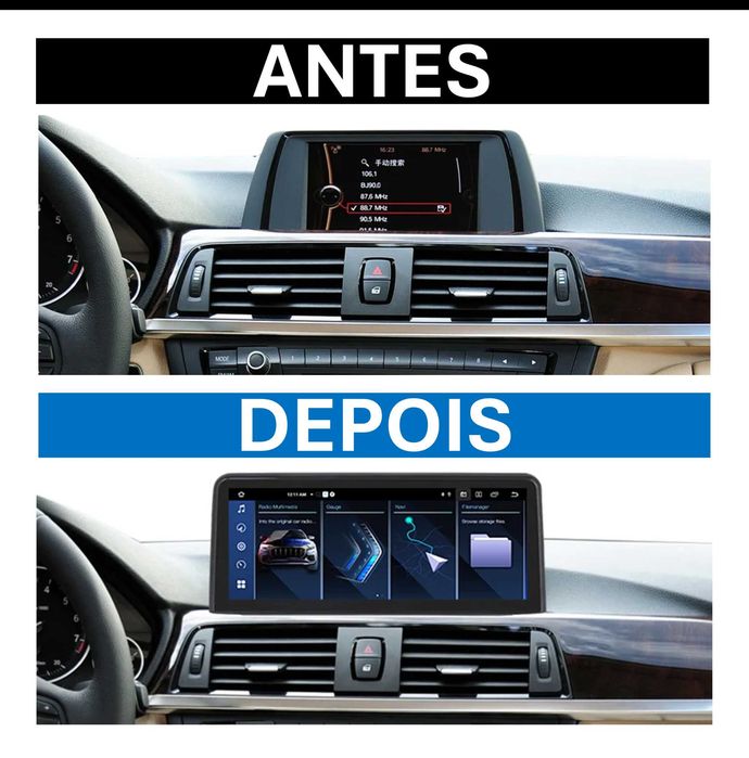 Autorrádio Android 14 BMW Série 3/4 F30 F31 F32 F36 — 10,25" CarPlay Android Auto