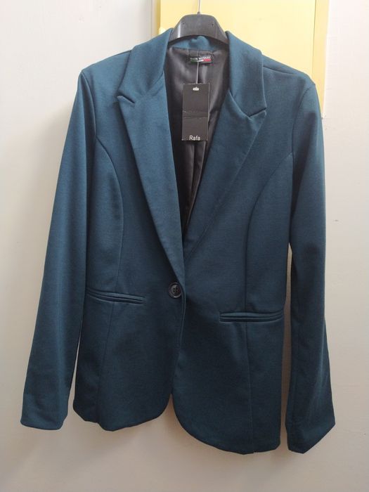 Blazer azul elegante e confortável- Made in Italy - Tamanho L - Novo!