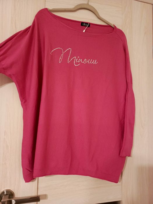 Sweter minouu różowy nowy