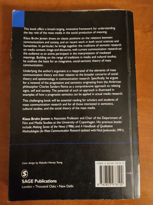 Livro Klaus Bruhn Jensen - The Social Semiotics of Mass Communication