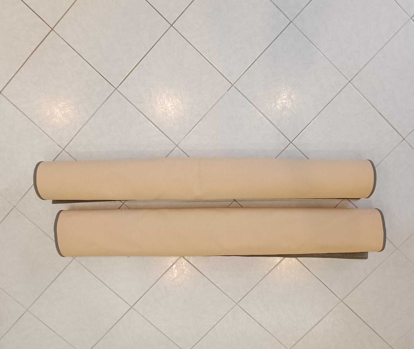 2 Tapetes IKEA LEN Cinza com Bolinhas Brancas 133x160 cm