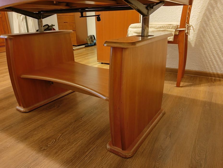 Ława rozkładana owalna stół rozkładany okleina